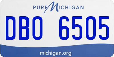 MI license plate DBO6505