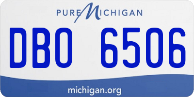 MI license plate DBO6506