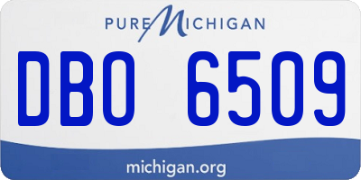 MI license plate DBO6509