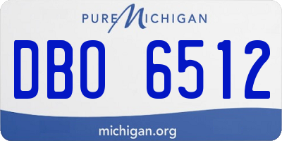 MI license plate DBO6512