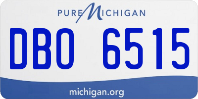 MI license plate DBO6515