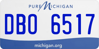 MI license plate DBO6517