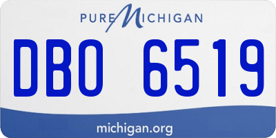 MI license plate DBO6519