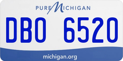 MI license plate DBO6520