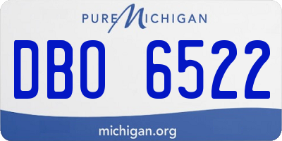 MI license plate DBO6522