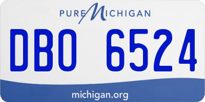 MI license plate DBO6524
