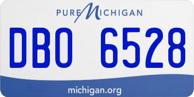 MI license plate DBO6528