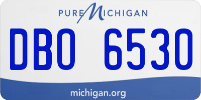 MI license plate DBO6530