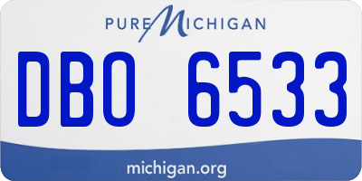 MI license plate DBO6533