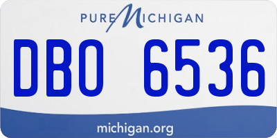 MI license plate DBO6536