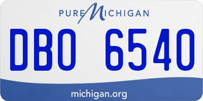MI license plate DBO6540