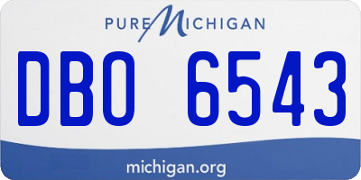 MI license plate DBO6543