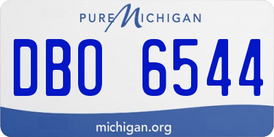 MI license plate DBO6544