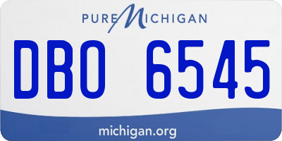 MI license plate DBO6545