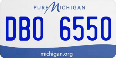 MI license plate DBO6550