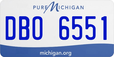 MI license plate DBO6551