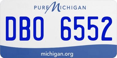 MI license plate DBO6552