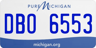 MI license plate DBO6553