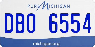 MI license plate DBO6554