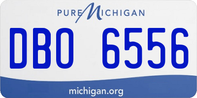MI license plate DBO6556