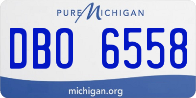 MI license plate DBO6558