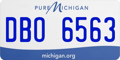 MI license plate DBO6563