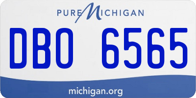 MI license plate DBO6565