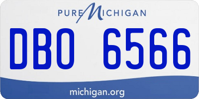 MI license plate DBO6566