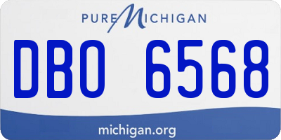 MI license plate DBO6568
