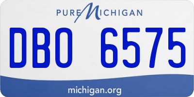 MI license plate DBO6575