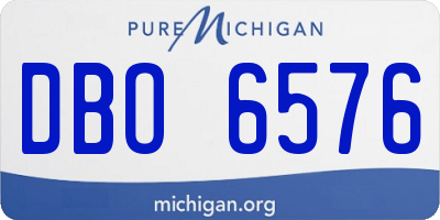 MI license plate DBO6576