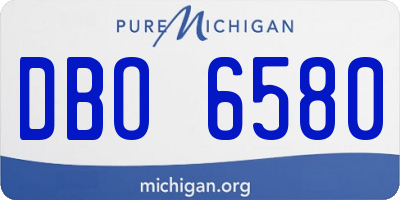MI license plate DBO6580