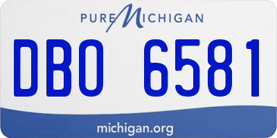 MI license plate DBO6581