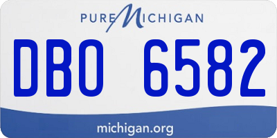 MI license plate DBO6582