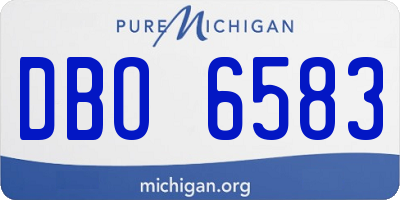 MI license plate DBO6583
