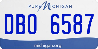 MI license plate DBO6587