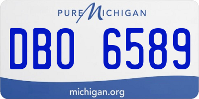 MI license plate DBO6589