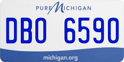 MI license plate DBO6590