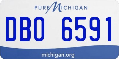MI license plate DBO6591