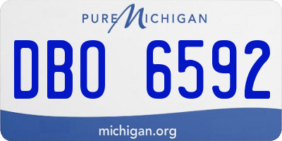 MI license plate DBO6592