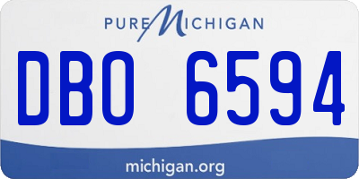 MI license plate DBO6594