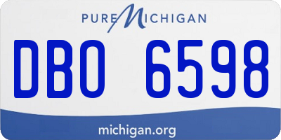 MI license plate DBO6598