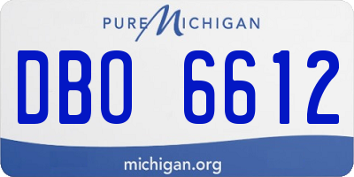 MI license plate DBO6612