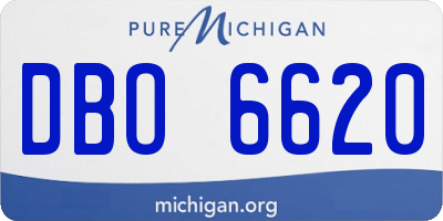 MI license plate DBO6620