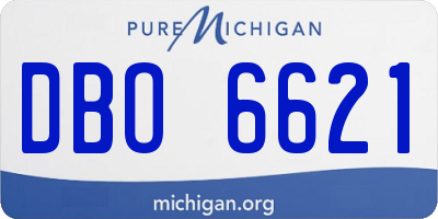 MI license plate DBO6621