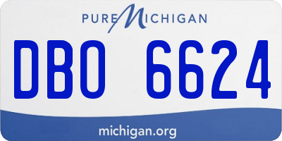 MI license plate DBO6624