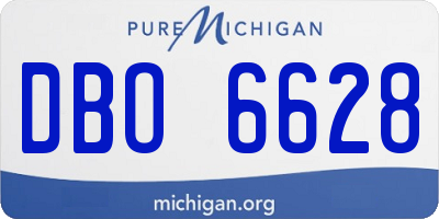 MI license plate DBO6628