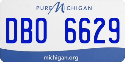 MI license plate DBO6629