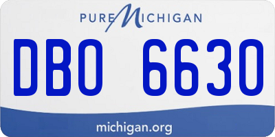 MI license plate DBO6630
