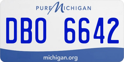 MI license plate DBO6642